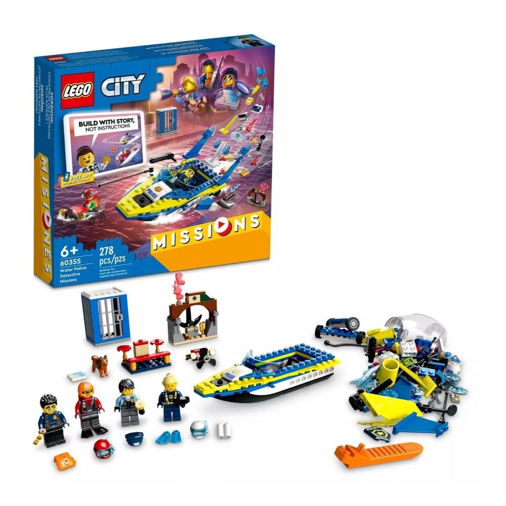 New, Sealed! LEGO CITY: Water Police Detective Missions (60355) Interactive Lego